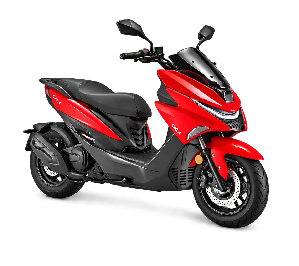 Red OKLA OVEGA scooter asset e1793018458317
